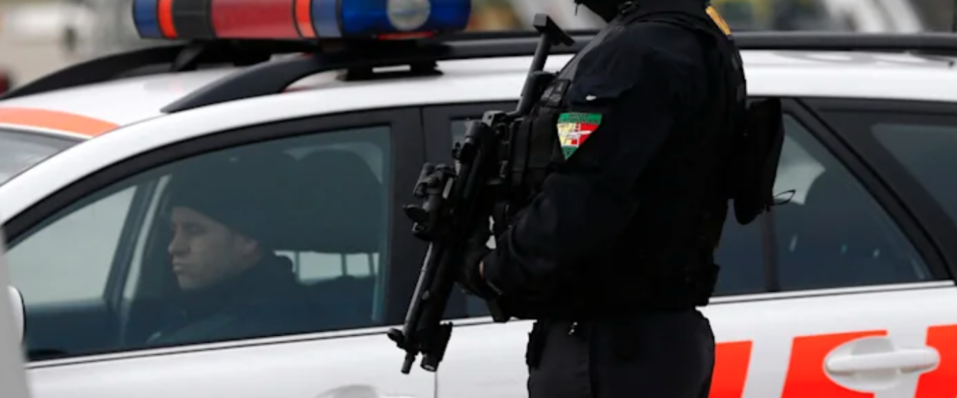 A police officer at Geneva's airport.REUTERS/Denis Balibouse