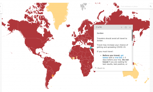 COVID-19 Travel Recommendations by Destination