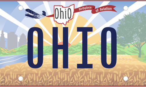 لوحة ترخيص سيارات أوهايو الجديدة Sunrise in Ohio