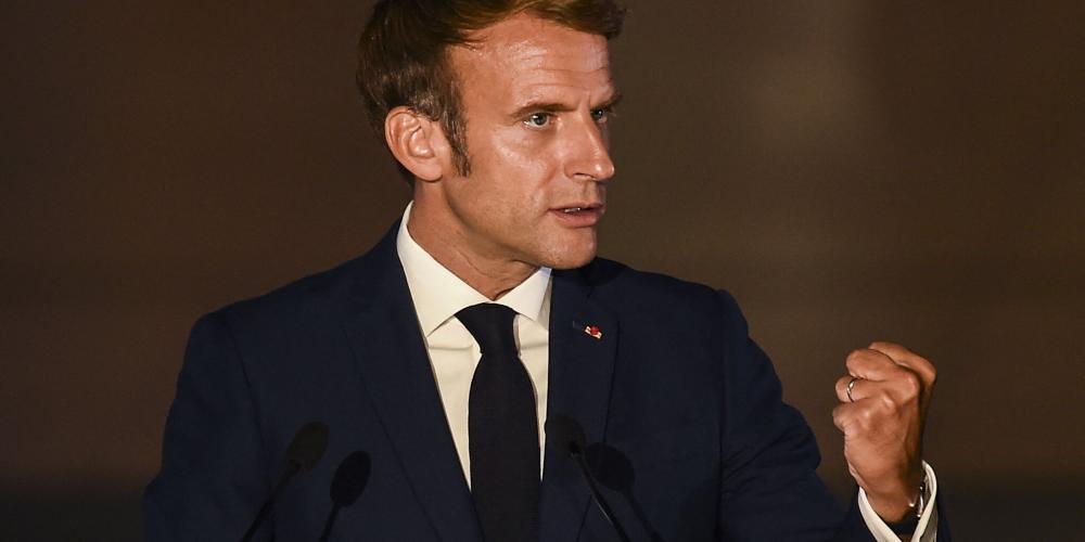 الرئيس الفرنسي ، الصورة نقلا عن صحيفة النيويورك تايمز